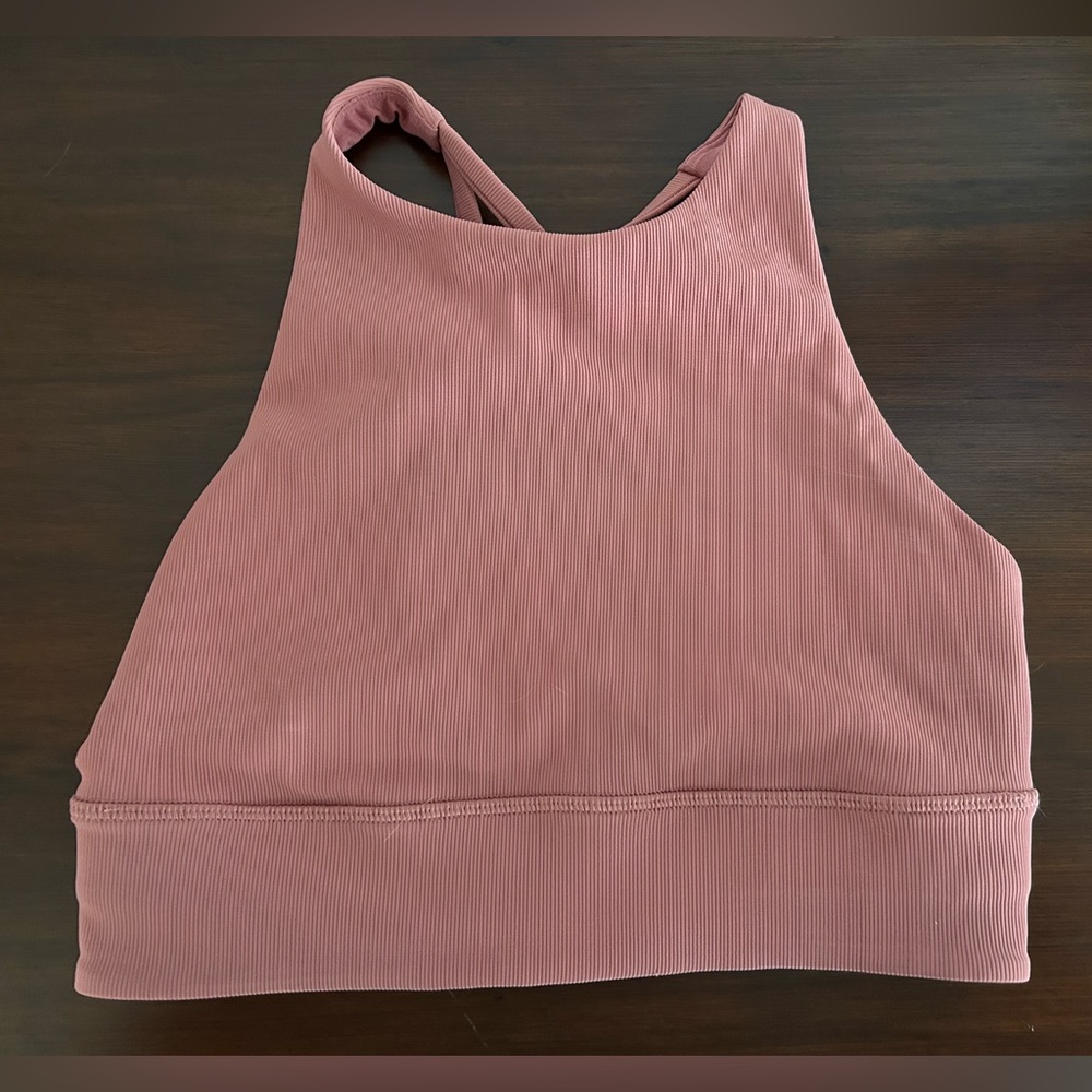 Lululemon Energy High-Neck Longline Ribbed Bra